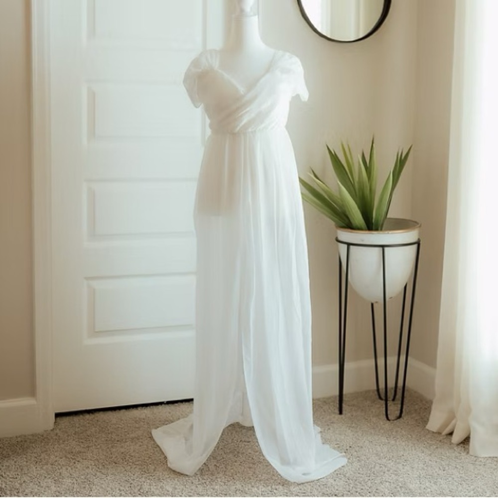 White Maternity Gown - NWOT